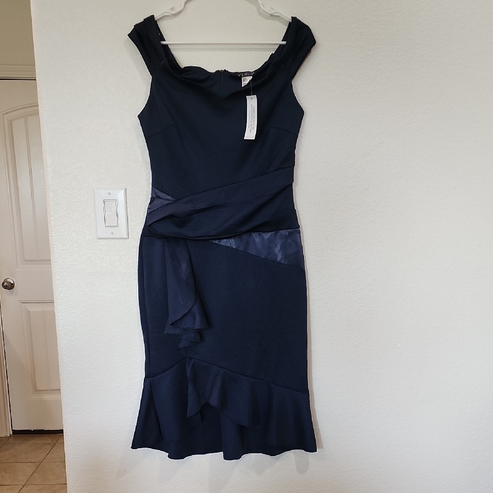 Elegant Navy Blue Dress